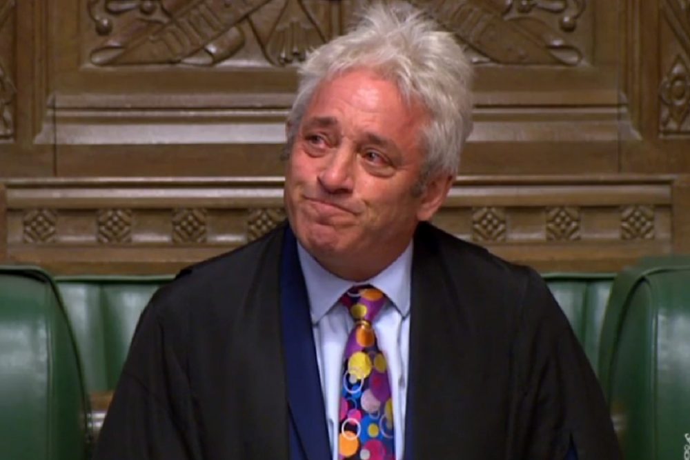 John Bercow kündigt seinen Rücktritt als Parlamentssprecher an (Bild: PRU/AFP)