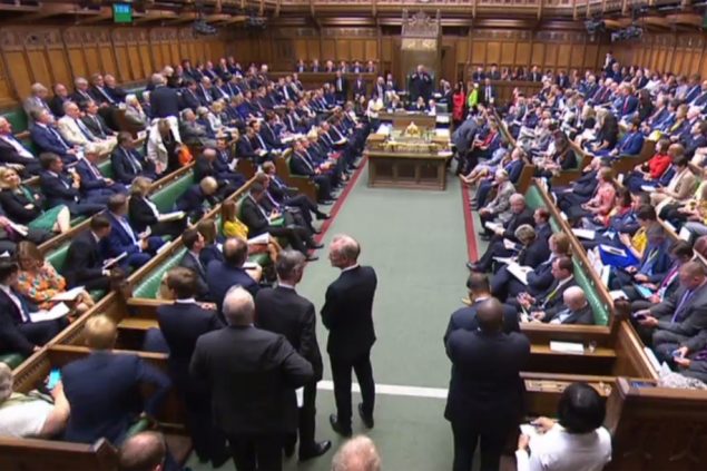 Britisches Parlament - Sitzung am 3. September