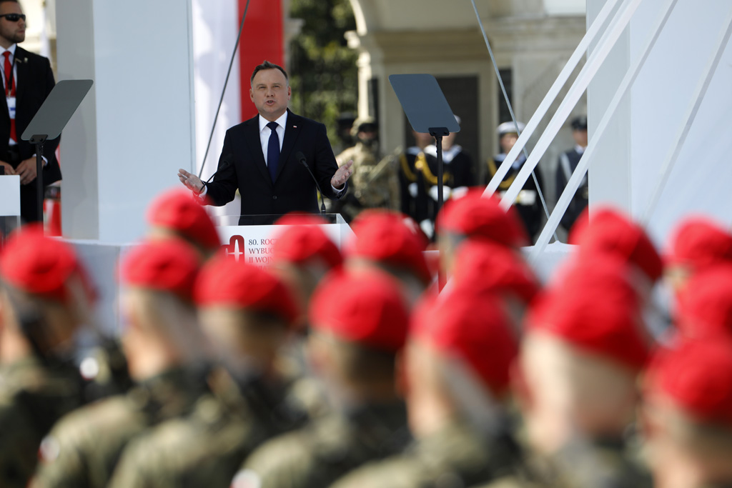 Polens Präsident Andrzej Duda bei der Gedenkfeier