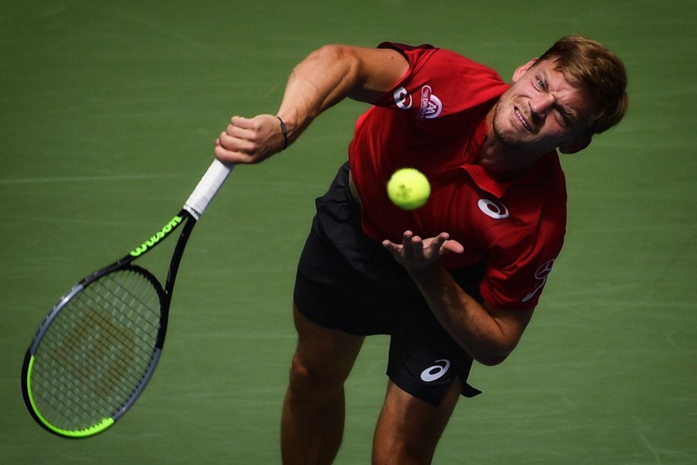 David Goffin bei den US Open 2019 im Spiel gegen Roger Federer