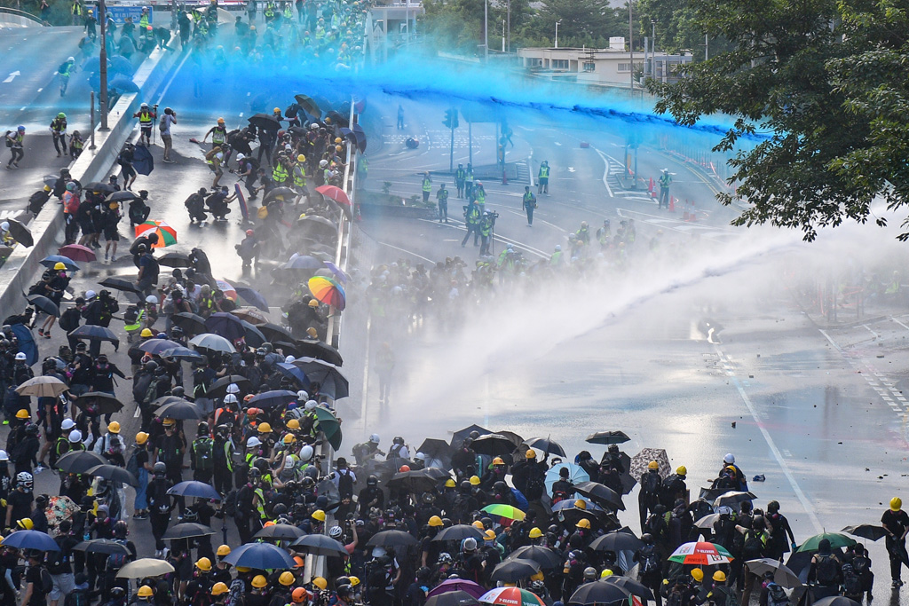 Zwischenfälle bei Demo in Hongkong (Bild: Nicolas Asfouri/AFP)