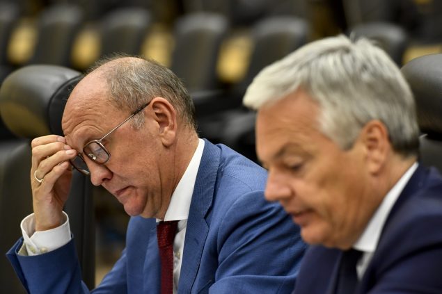 Die Informatoren Didier Reynders und Johan Vande Lanotte