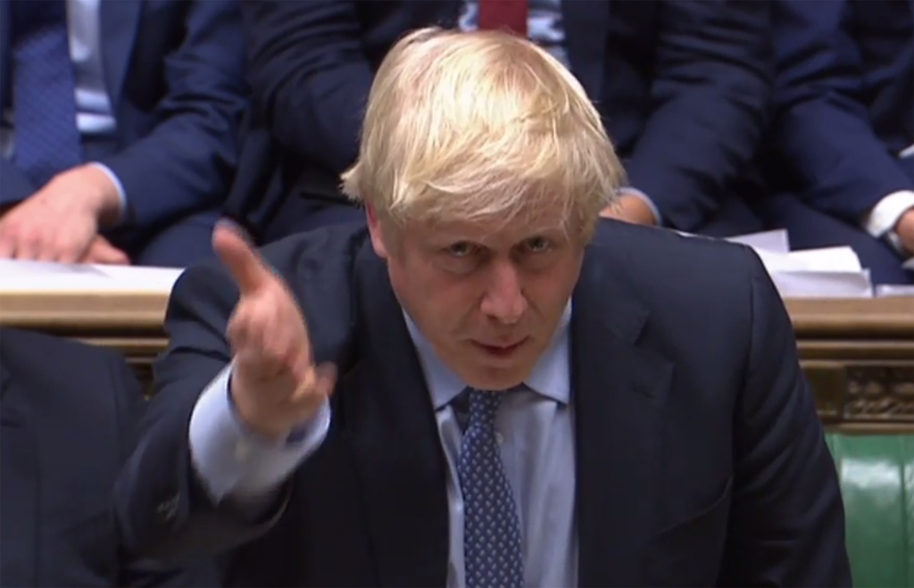 Der britische Premierminister Boris Johnson im Parlament