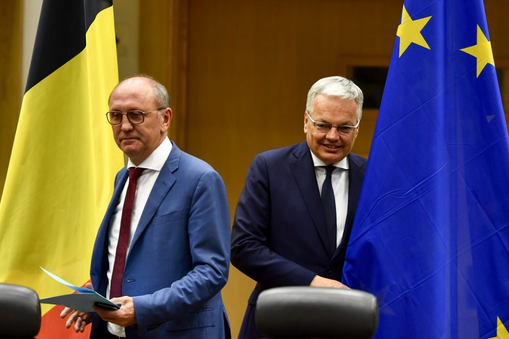 Die Informatoren Johan Vande Lanotte und Didier Reynders (Bild: Dirk Waem/Belga)