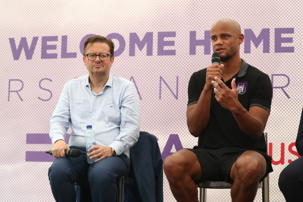 Anderlecht-Chef Marc Coucke und Spielertrainer Vincent Kompany (Bild: Virginie Lefour/ Belga)