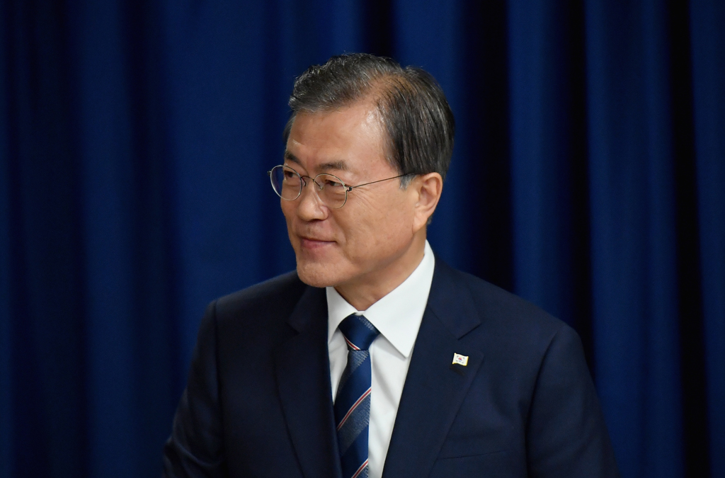 Südkoreas Präsident Moon Jae In (Bild: Angela Weiss/AFP)