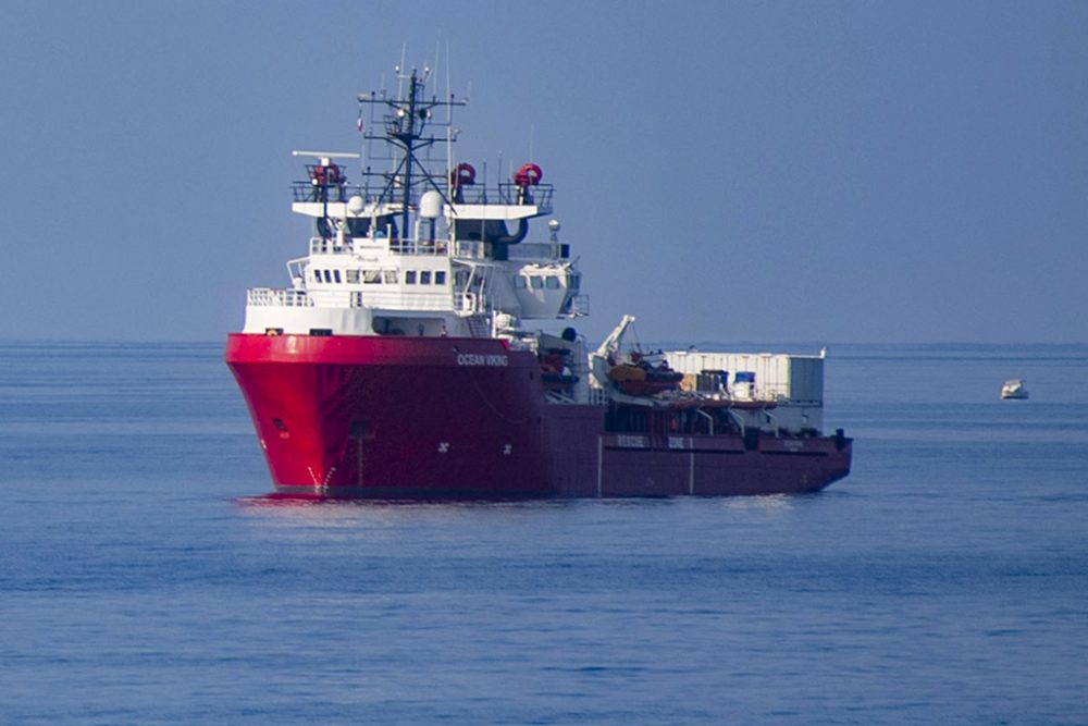 Das Rettungsschiff "Ocean Viking" (Archivbild: Alessandro Serrano/AFP)