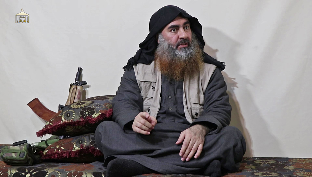 IS-Chef al-Bagdadi im Aprim 2019 (Bild: Al-Furqan Media/AFP)