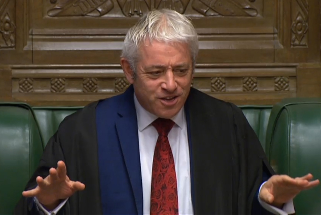 Parlamentspräsident John Bercow entscheidet, wann abgestimmt wird