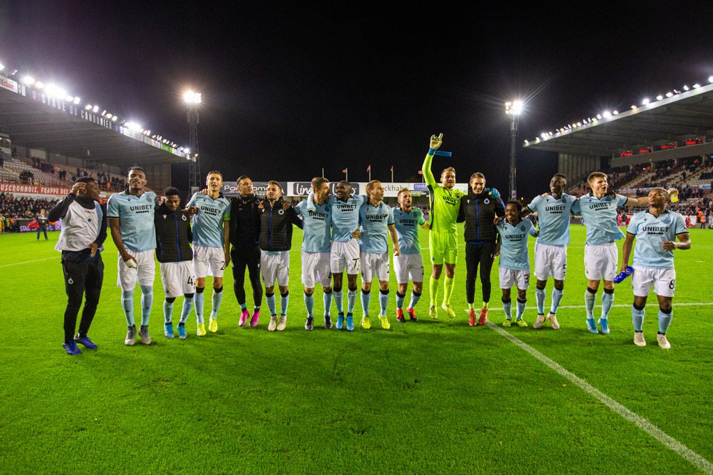 Die Spieler des FC Brügge nach dem Sieg gegen Mouscron (Bild: Kurt Desplenter/Belga)