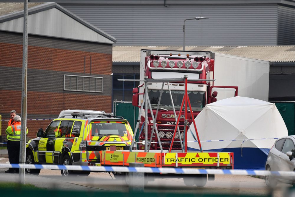 39 Tote in Container in Großbritannien entdeckt (Bild: Ben Stansall/AFP)