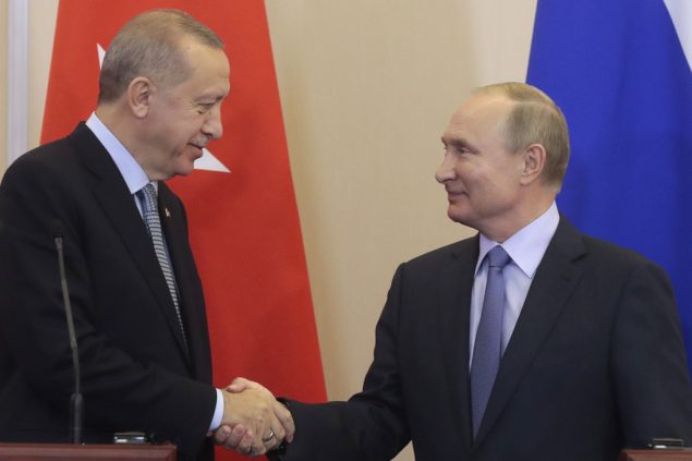 Der türkische Präsident Erdogan und Kremlchef Putin (Foto: Sergei Chirikov, AFP)