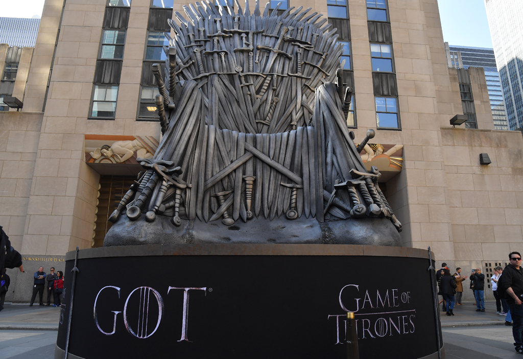 Game-of-Thrones-Display vor der Radio City Music Hall in New York (Foto: Angela Weiss / AFP)