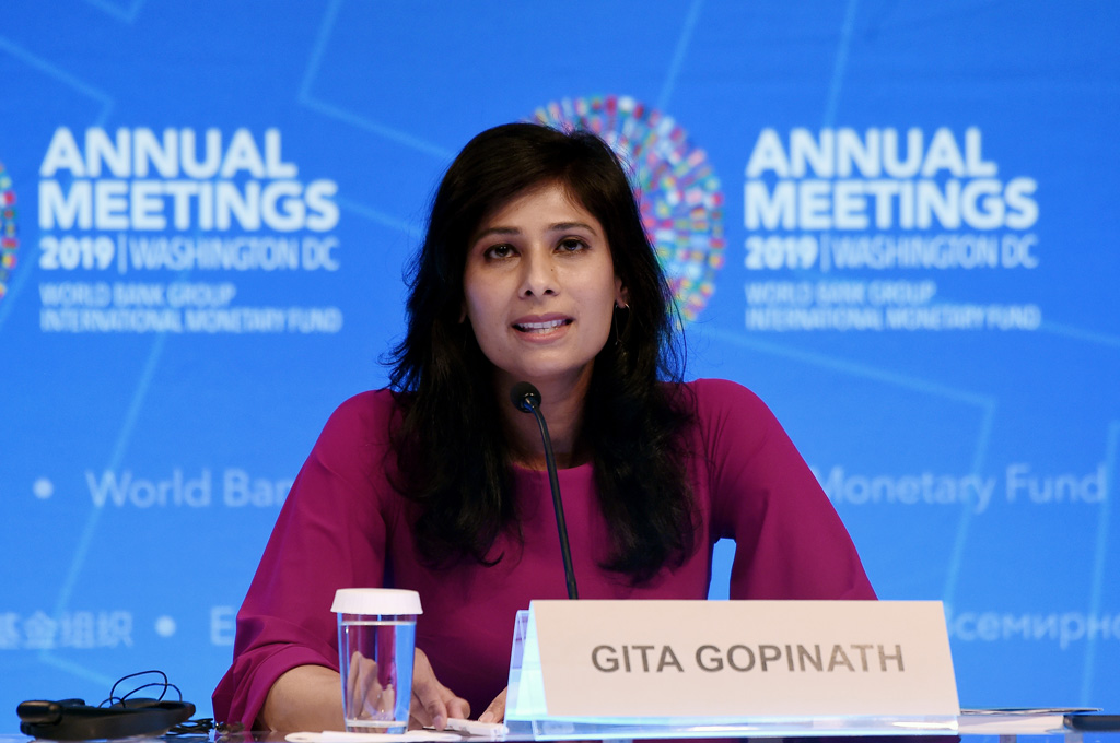 IWF-Chefökonomin Gita Gopinath in Washington (Bild: Olivier Douliery/AFP)