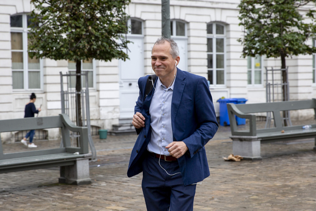 Finanzminister Matthias Diependaele (N-VA) am 26.9.2019 in Brüssel (Bild: Hatim Kaghat/Belga)