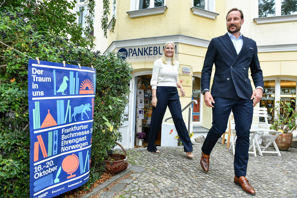 Kronprinzession Meete-Marit und Kronprinz Haakon am 12. Oktober in Berlin (Bild: Jens Kalaene/DPA/AFP)