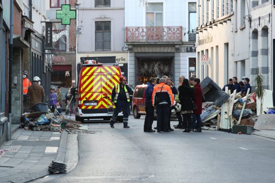 Hauseinsturz in Mons (Bild: Benoit Doppagne/Belga)
