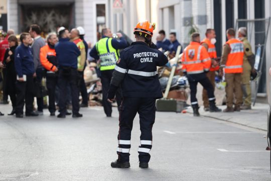 Hauseinsturz in Mons (Bild: Benoit Doppagne/Belga)