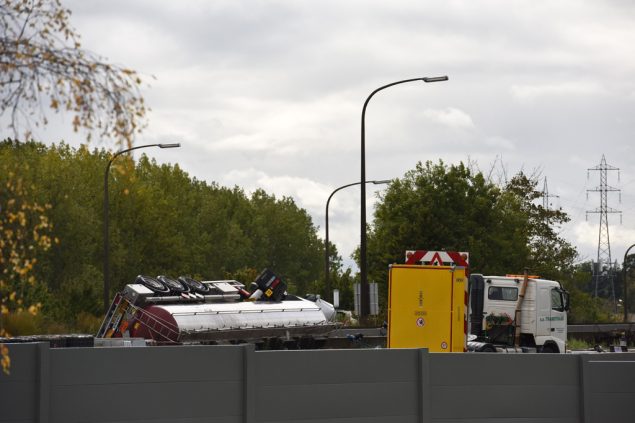 Unfall auf der E19 Brüssel-Mons bei Nimy