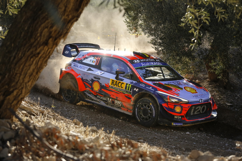 Thierry Neuville/Nicolas Gilsoul im Hyundai i20 WRC bei der Rallye Spanien