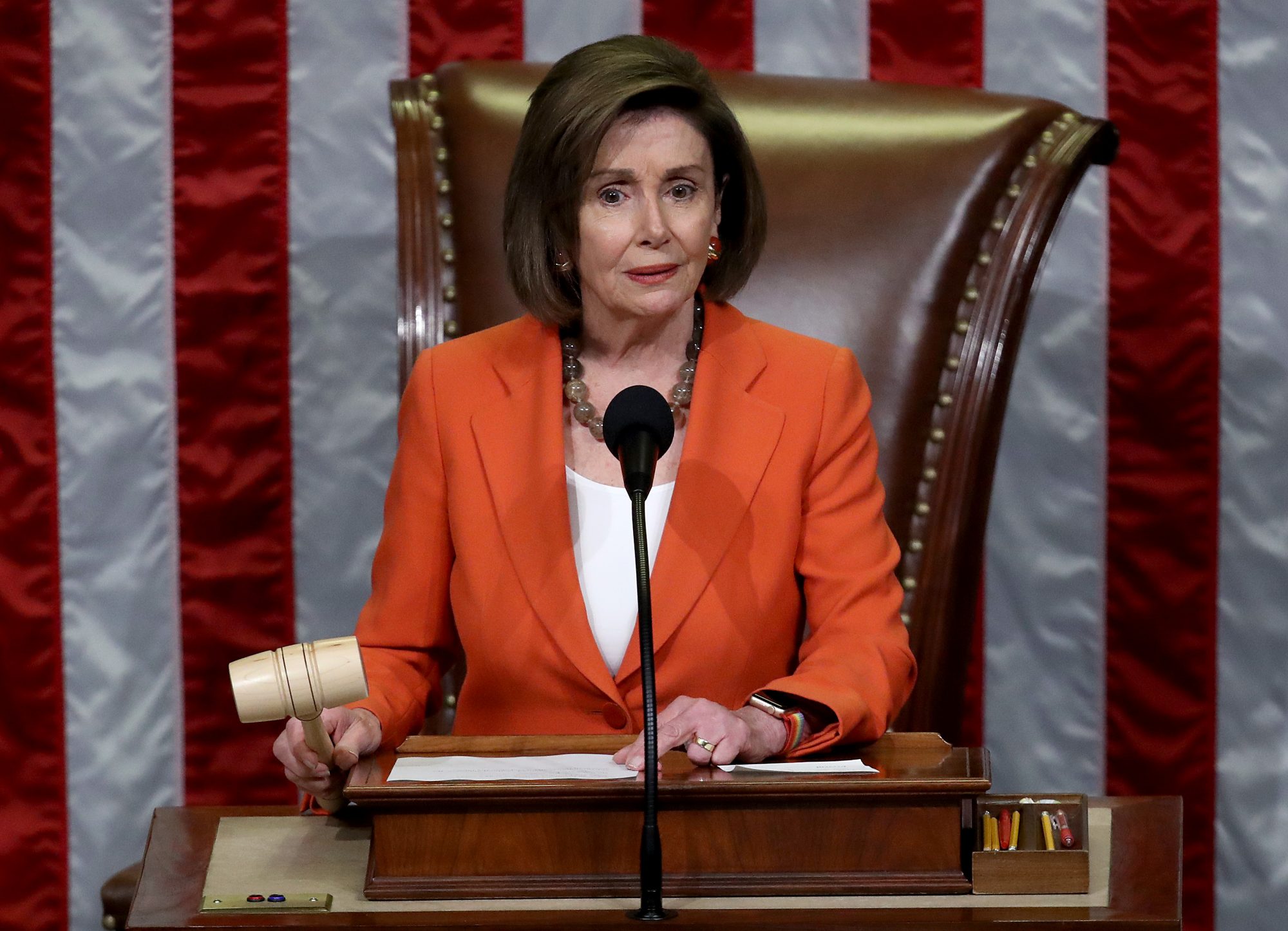 Die Vorsitzende des Repräsentantenhauses, die Demokratin Nancy Pelosi, (Archivbild: Win McNamee/AFP)