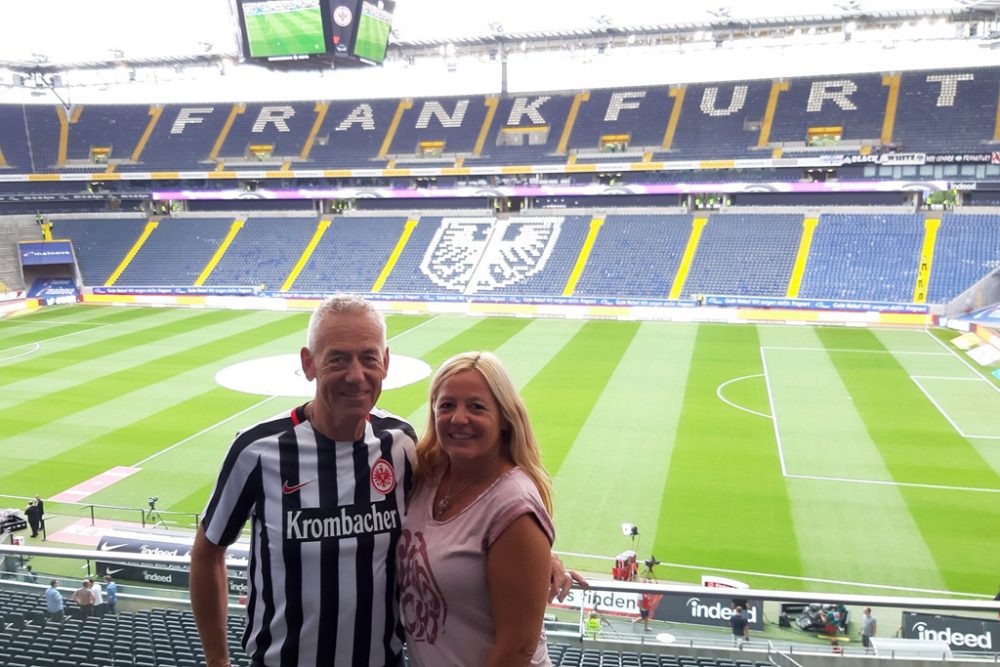 Reinhold Backes im Stadion von Eintracht Frankfurt (Bild: privat)