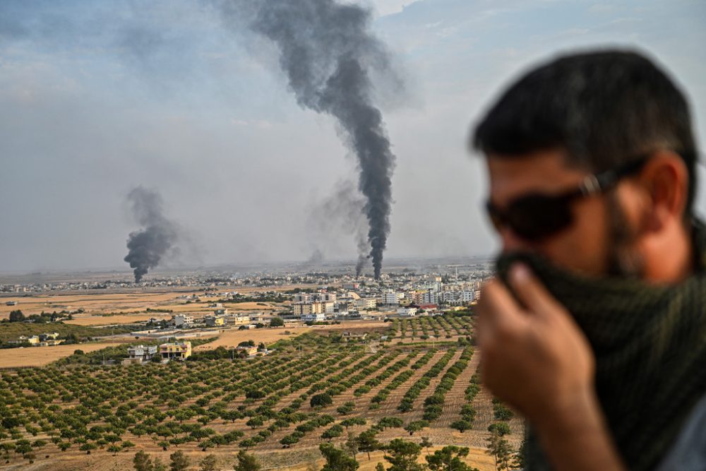 Rauchwolken über der syrischen Stadt Ras al-Ain (Bild: Ozan Kose/AFP)