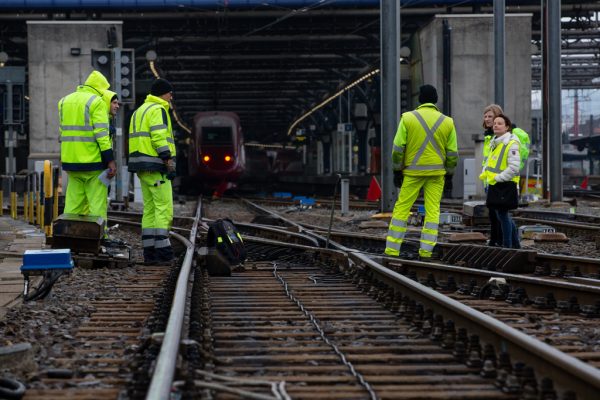 Gleisarbeiten am Brüsseles Südbahnhof