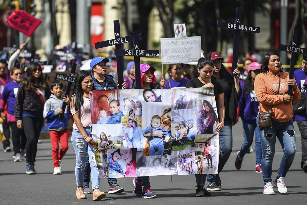 Demonstration gegen Frauenmorde in Mexiko-Stadt am 3. November (Archivbild: Pedro Pardo/AFP)