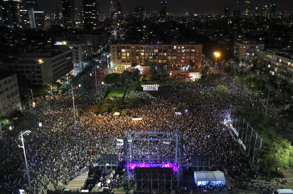 Gedenken an Ermordung von Jitzchak Rabin (Bild: Jack Guez/AFP)