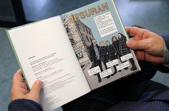 Der Comic zur Familie Jesuran wurde von Schülern des Albrecht-Dürer-Gymnasiums in Zusammenarbeit mit einem Comic-Zeichner realisiert (Bild: Melanie Ganser/BRF)