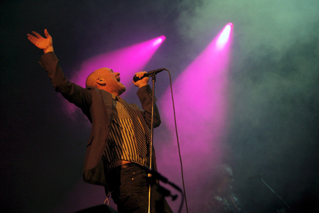 Michael Stipes bei einem Konzert im kolumbianischen Bogota im September 2011 (Archivbild: Rafa Salafranca/EPA)