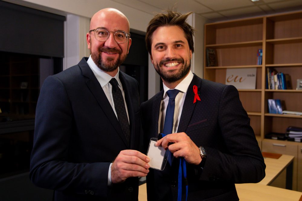 Der alte und der neue MR-Chef: Charles Michel und Georges-Louis Bouchez