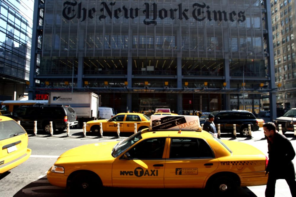 Gebäude der New York Times (Archibild: Yorick Jansens, Belga)