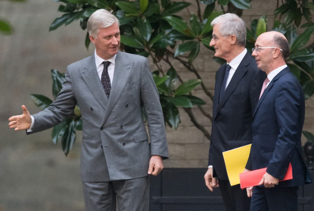 König Philippe, Geert Bourgeois und Rudy Demotte (Bild: Benoit Doppagne/Belga)