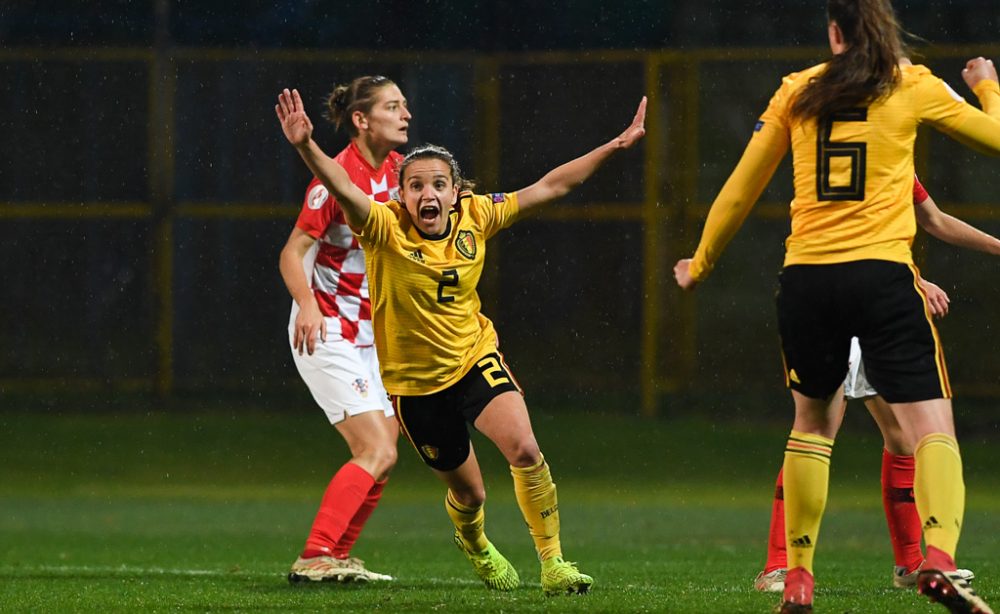 Davina Philtjens traf zwei Mal (Bild: David Catry/AFP)