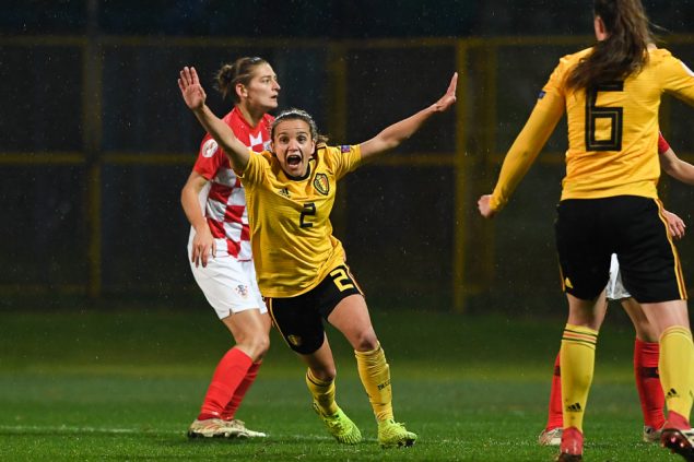 Davina Philtjens traf zwei Mal (Bild: David Catry/AFP)