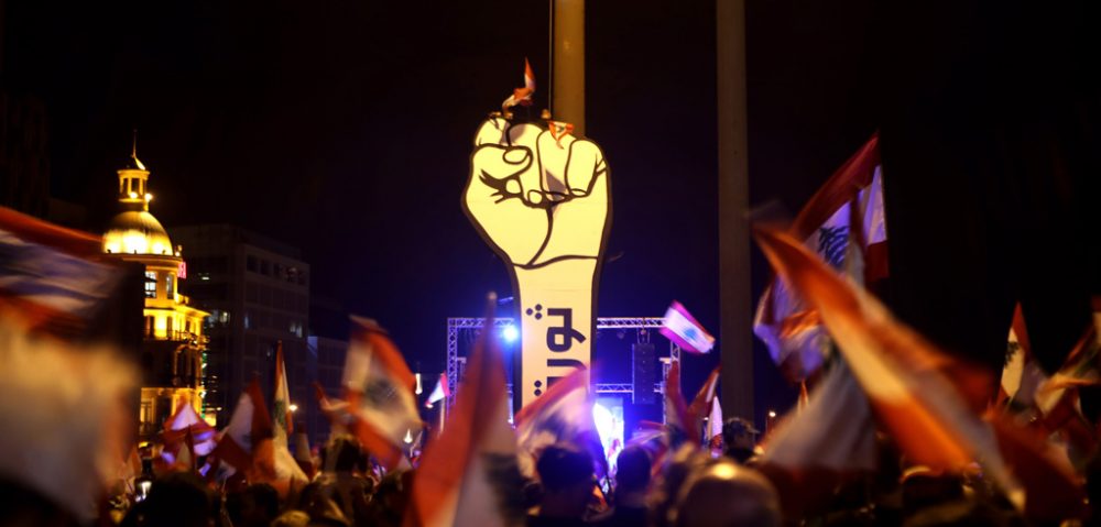 Massenproteste im Libanon, Foto: Patrick Baz, AFP