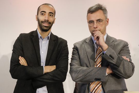Sammy Mahdi und Joachim Coens (Bild: Thierry Roge/Belga)