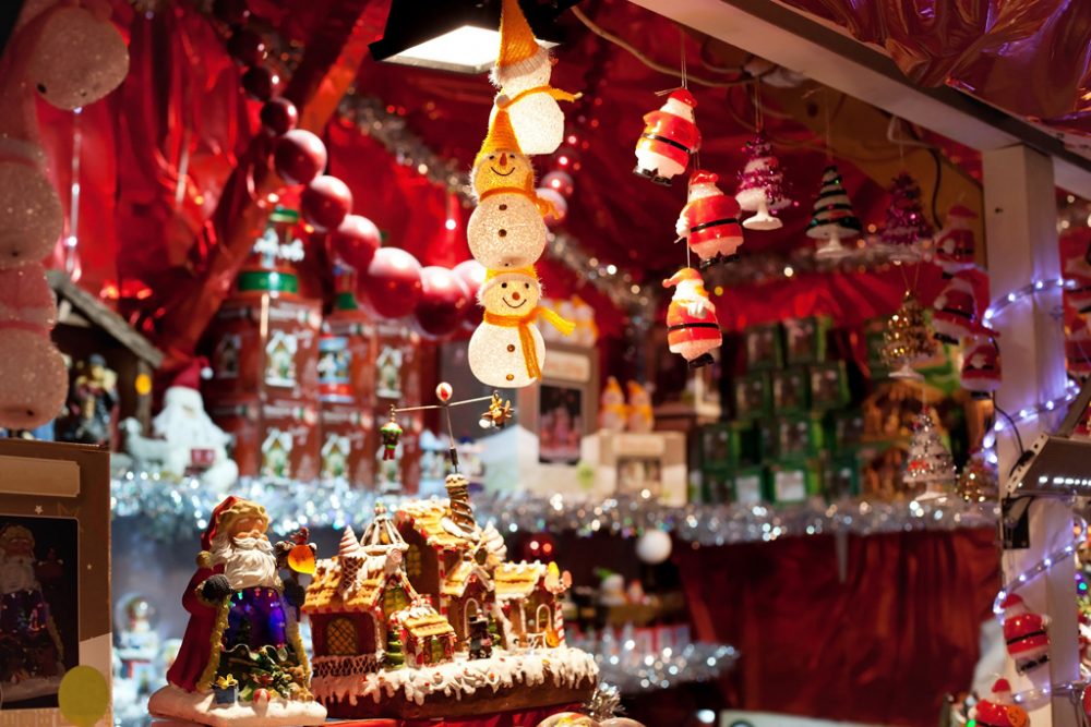 Stand auf dem Weihnachtsmarkt