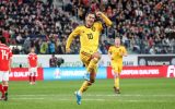 Belgium's Eden Hazard celebrates after scoring the 0-2 goal during the match of the Belgian national soccer team the Red Devils against Russia, Saturday 16 November 2019, in Saint-Petersburg, Russia, a qualification game for the Euro2020 tournament. BELGA PHOTO BRUNO FAHY