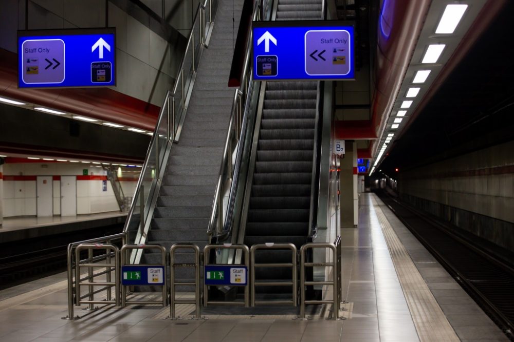 Bahnhof unter dem Flughafen Zaventem (Bild: Nicolas Maeterlinck/Belga)