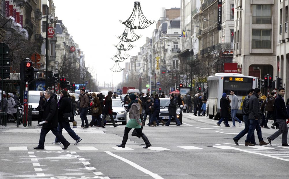 Der Boulevard Anspach in Brüssel