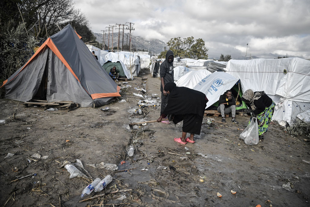 Flüchtlingscamp auf Chios, Foto: Louisa Gouliamaki, AFP