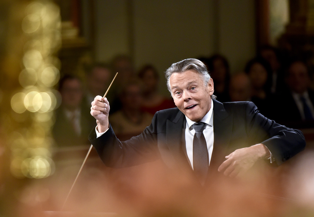 Dirigent Mariss Jansons beim Wiener Neujahrskonzert 2016 (Bild: Herbert Neubauer/AFP)