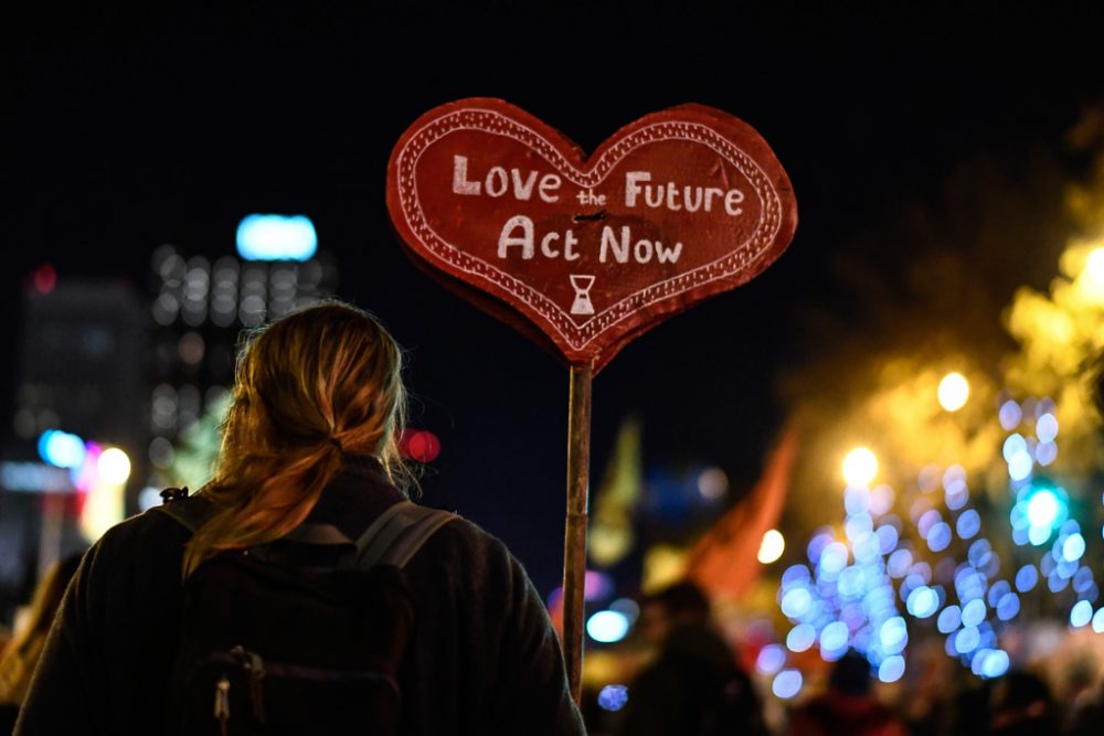 Umweltschützer bei der Klimakonferenz in Madrid (Bild: Oscar Del Pozo/AFP)