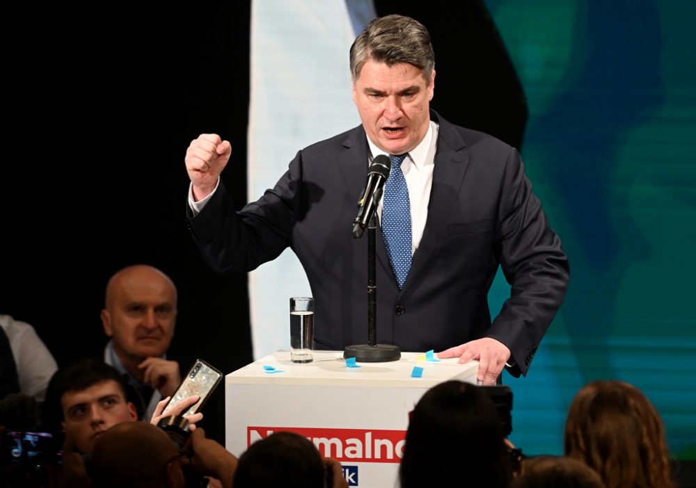 Zoran Milanovic gewinnt die erste Runde der Wahl in Kroatien