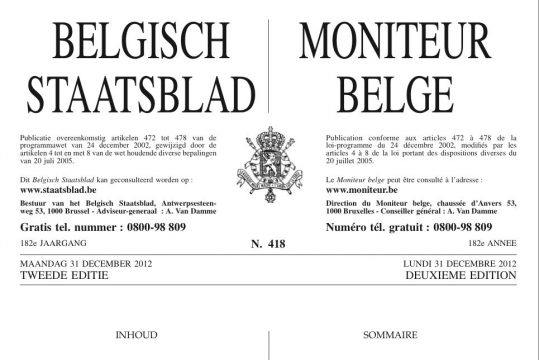 Staatsblatt 2012 (Bild: Belga)