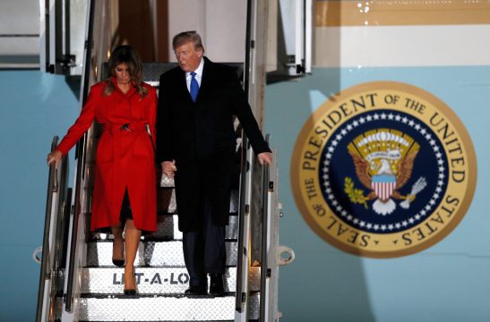 US-Präsident Trump in London-Stansted gelandet