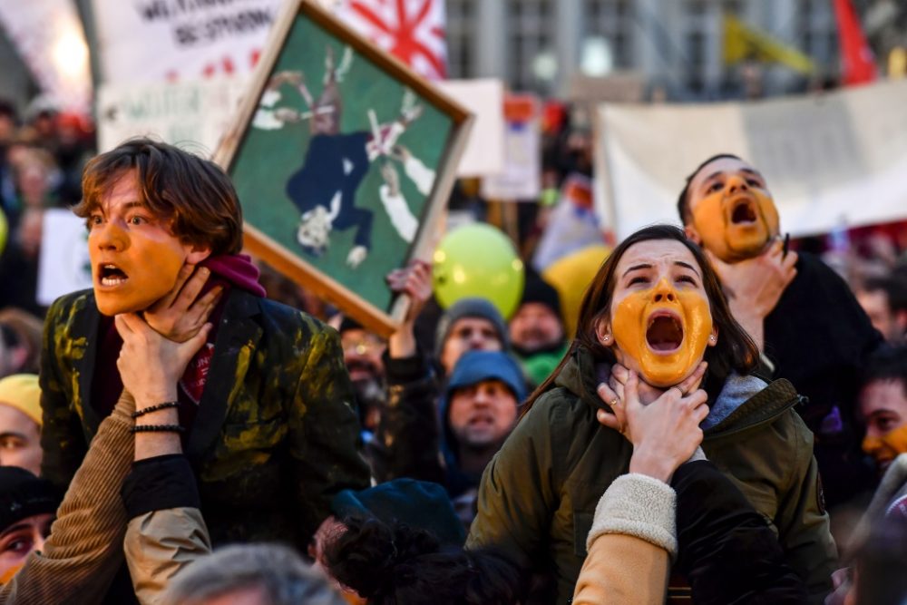 Protest gegen Sparmaßnahmen im Bereich Kultur (Bild: Dirk Waem/Belga)